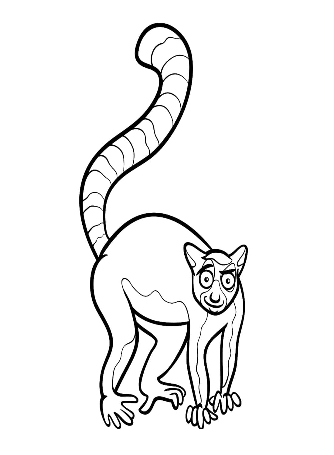 Free printable Lemur coloring page #219674 from Animals collection Free printable Lemur coloring page #219674 from Animals collection