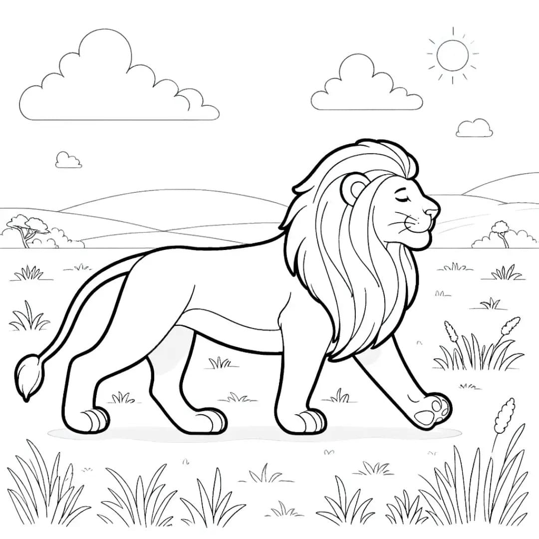 Free printable Lion coloring page #215475 from Animals collection