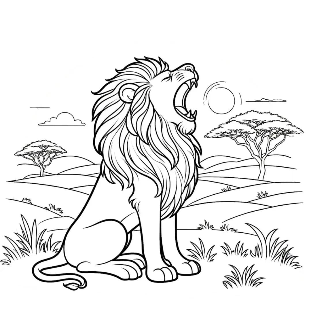 Free printable Lion coloring page #215478 from Animals collection