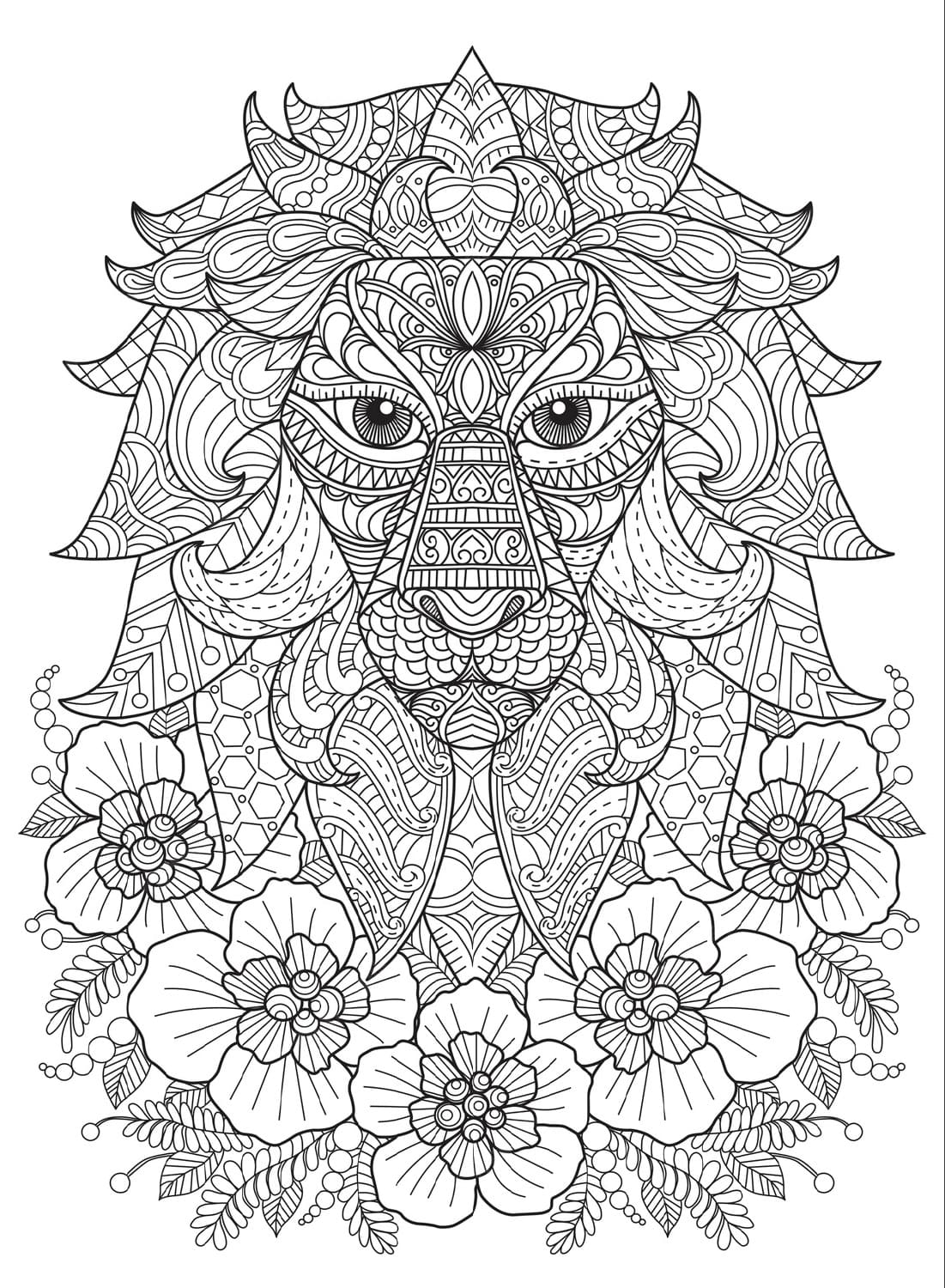 Free printable Lion coloring page #215486 from Animals collection