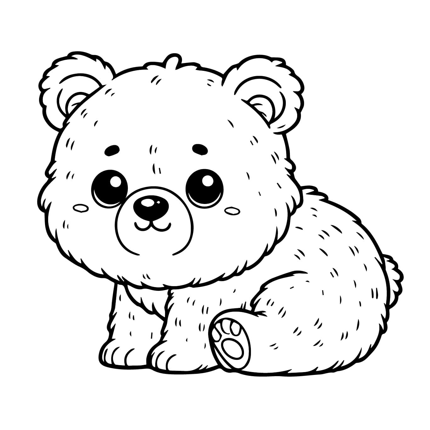 Free printable Little Bear coloring page #214448 from Animals collection