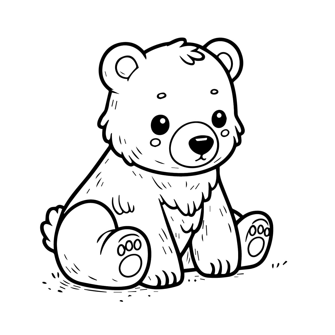 Free printable Little Bear coloring page #214449 from Animals collection Free printable Little Bear coloring page #214449 from Animals collection
