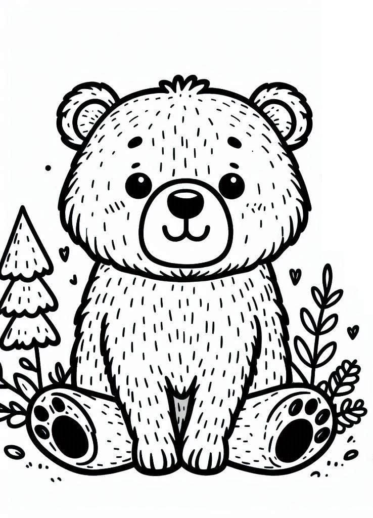 Free printable Little Bear coloring page #214458 from Animals collection Free printable Little Bear coloring page #214458 from Animals collection