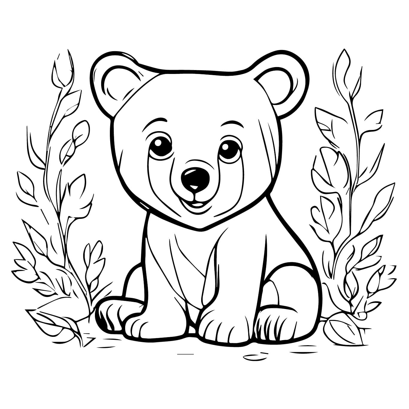 Free printable Little Bear coloring page #214474 from Animals collection Free printable Little Bear coloring page #214474 from Animals collection