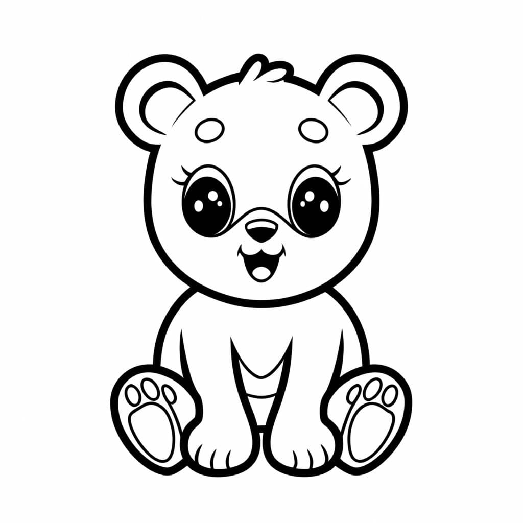 Free printable Little Bear coloring page #214475 from Animals collection