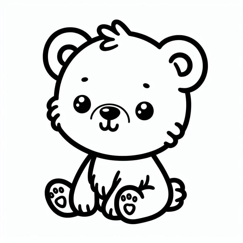 Free printable Little Bear coloring page #214477 from Animals collection Free printable Little Bear coloring page #214477 from Animals collection