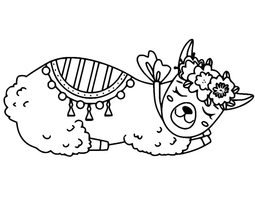 Free printable Llama coloring page #179517 from Animals collection