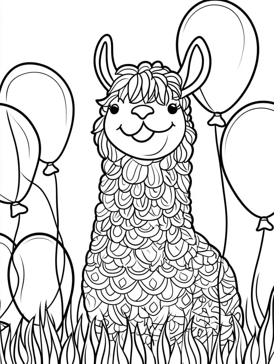 Free printable Llama coloring page #217832 from Animals collection Free printable Llama coloring page #217832 from Animals collection