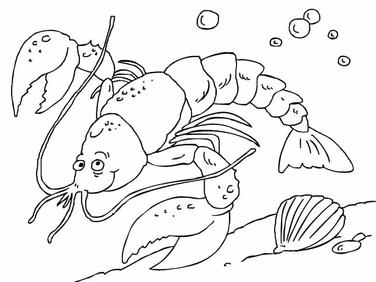 Free printable Lobster coloring page #186734 from Animals collection