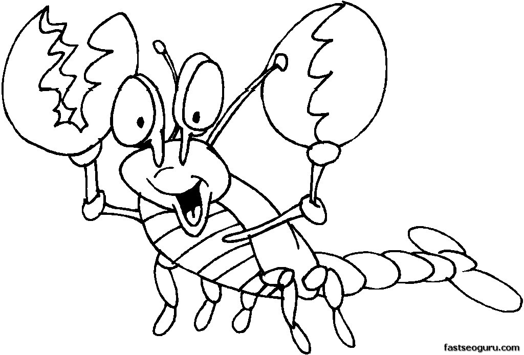 Drawing Lobster #22492 (Animals) – Printable coloring pages