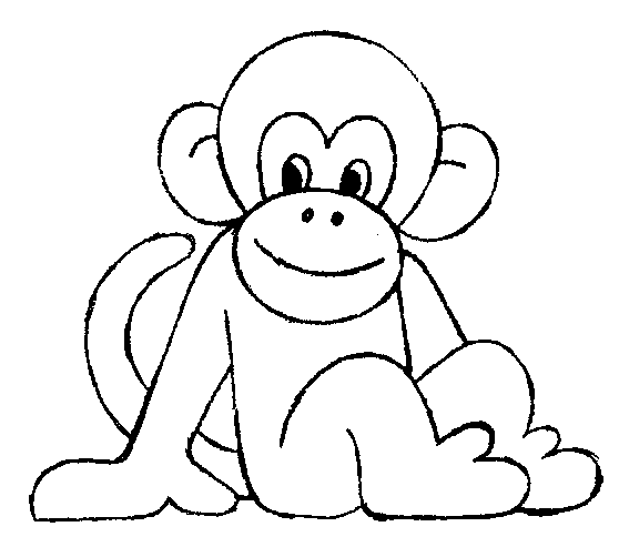 Drawing Monkey #14137 (Animals) – Printable coloring pages