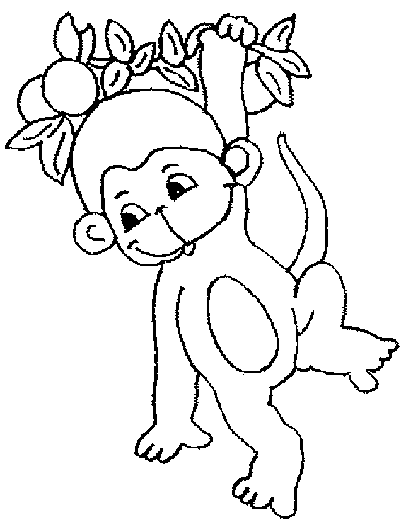 Coloring page: Monkey (Animals) #14143 - Free Printable Coloring Pages