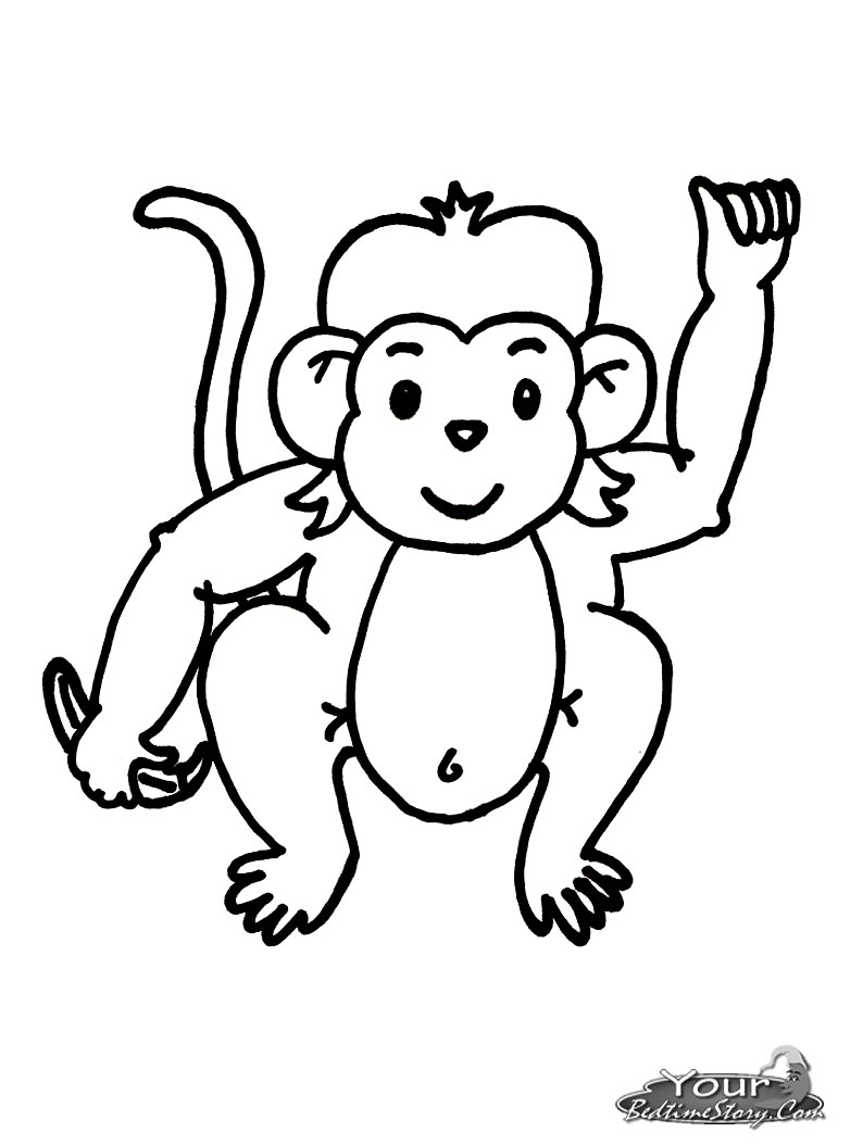 Coloring page: Monkey (Animals) #14156 - Free Printable Coloring Pages