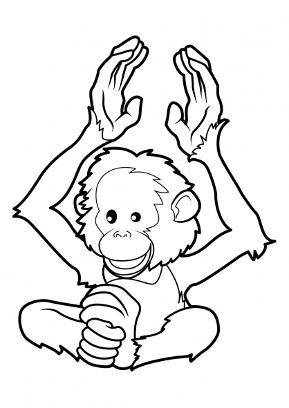 Coloring page: Monkey (Animals) #14158 - Free Printable Coloring Pages