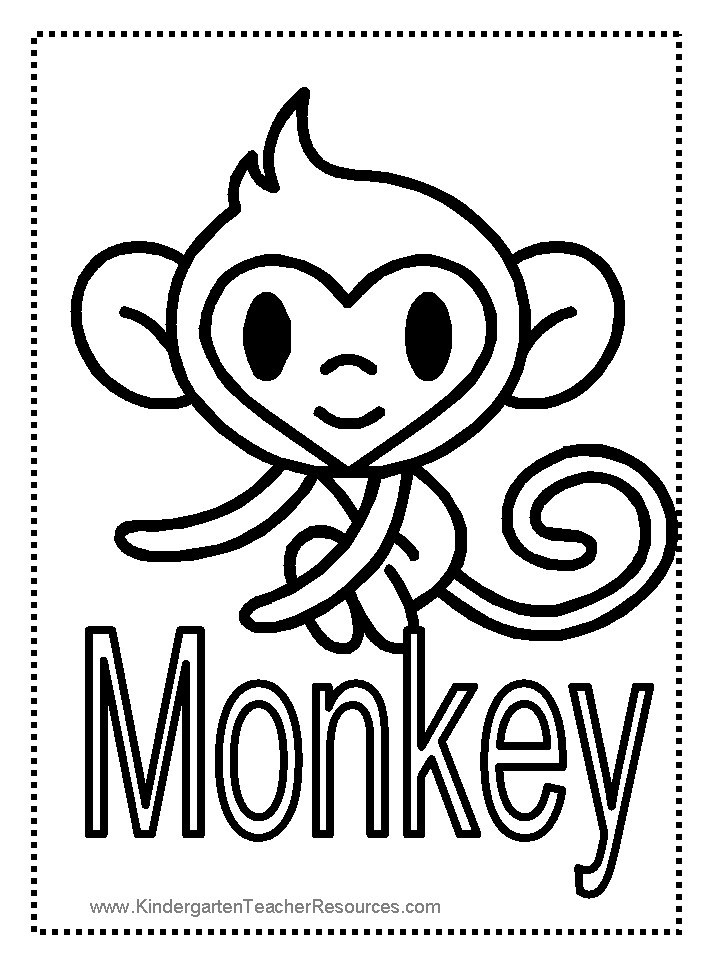 Coloring page: Monkey (Animals) #14174 - Free Printable Coloring Pages