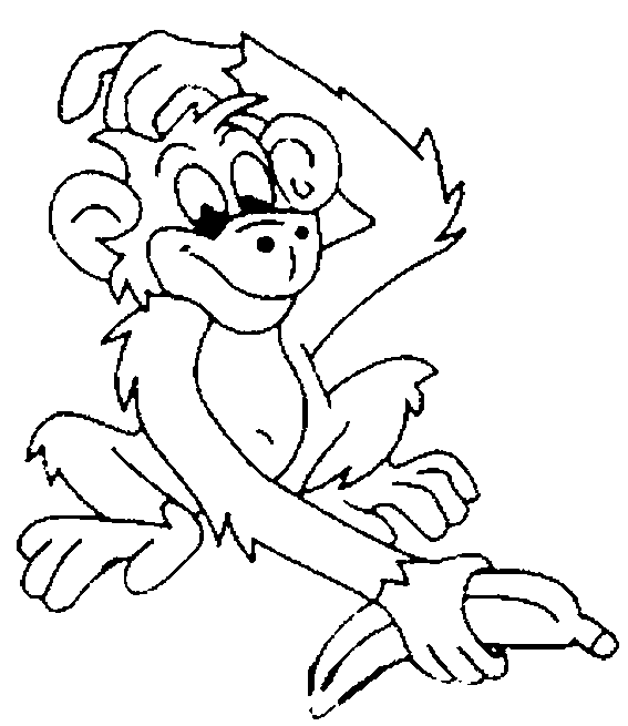 Coloring page: Monkey (Animals) #14201 - Free Printable Coloring Pages