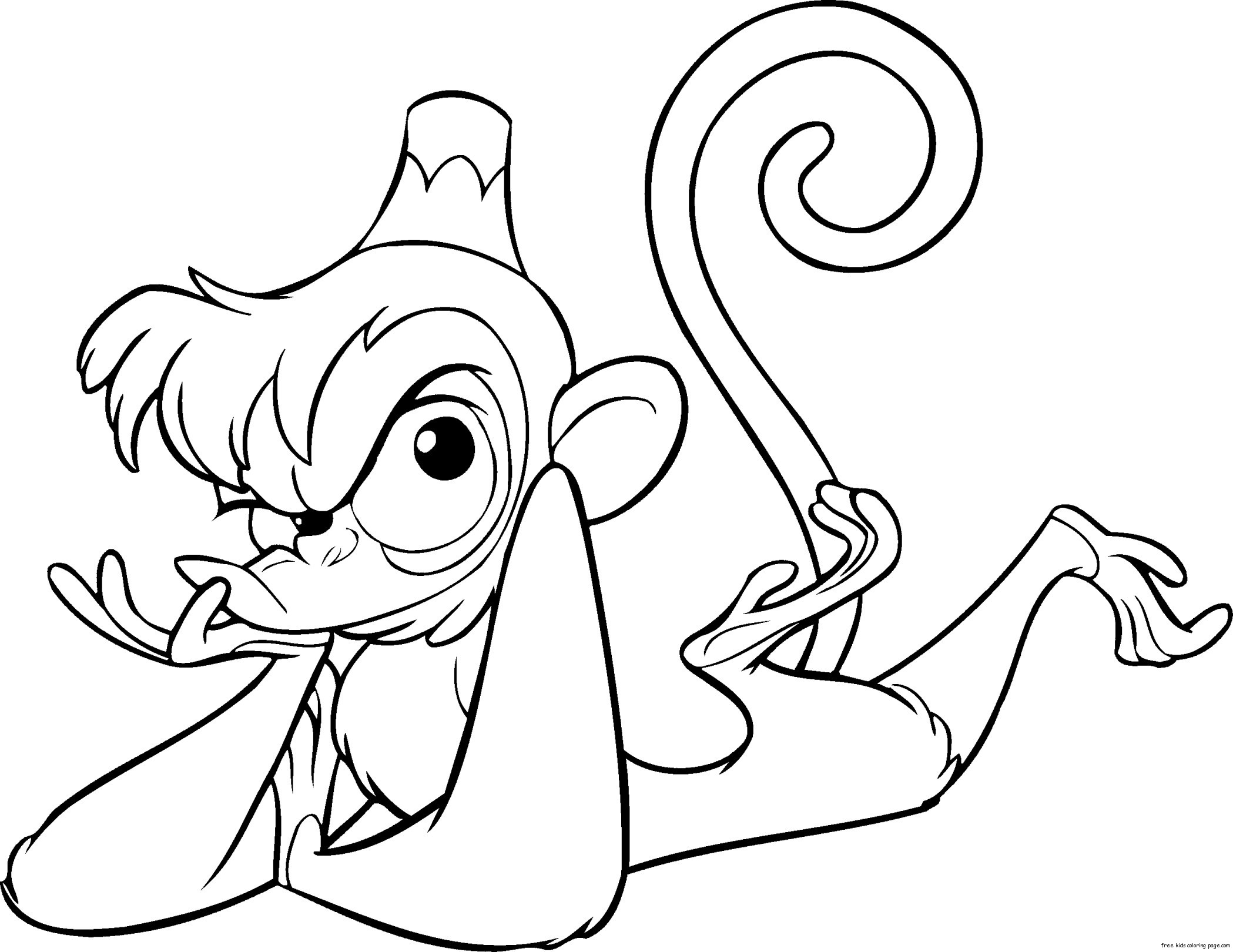 Monkey Printables Coloring Pages