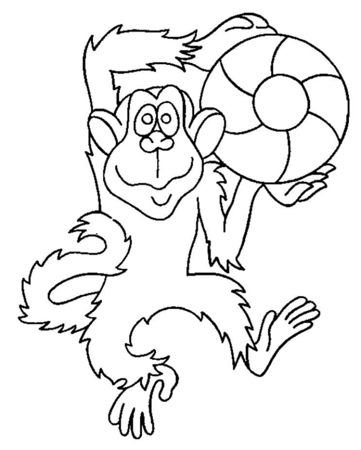 Coloring page: Monkey (Animals) #14208 - Free Printable Coloring Pages