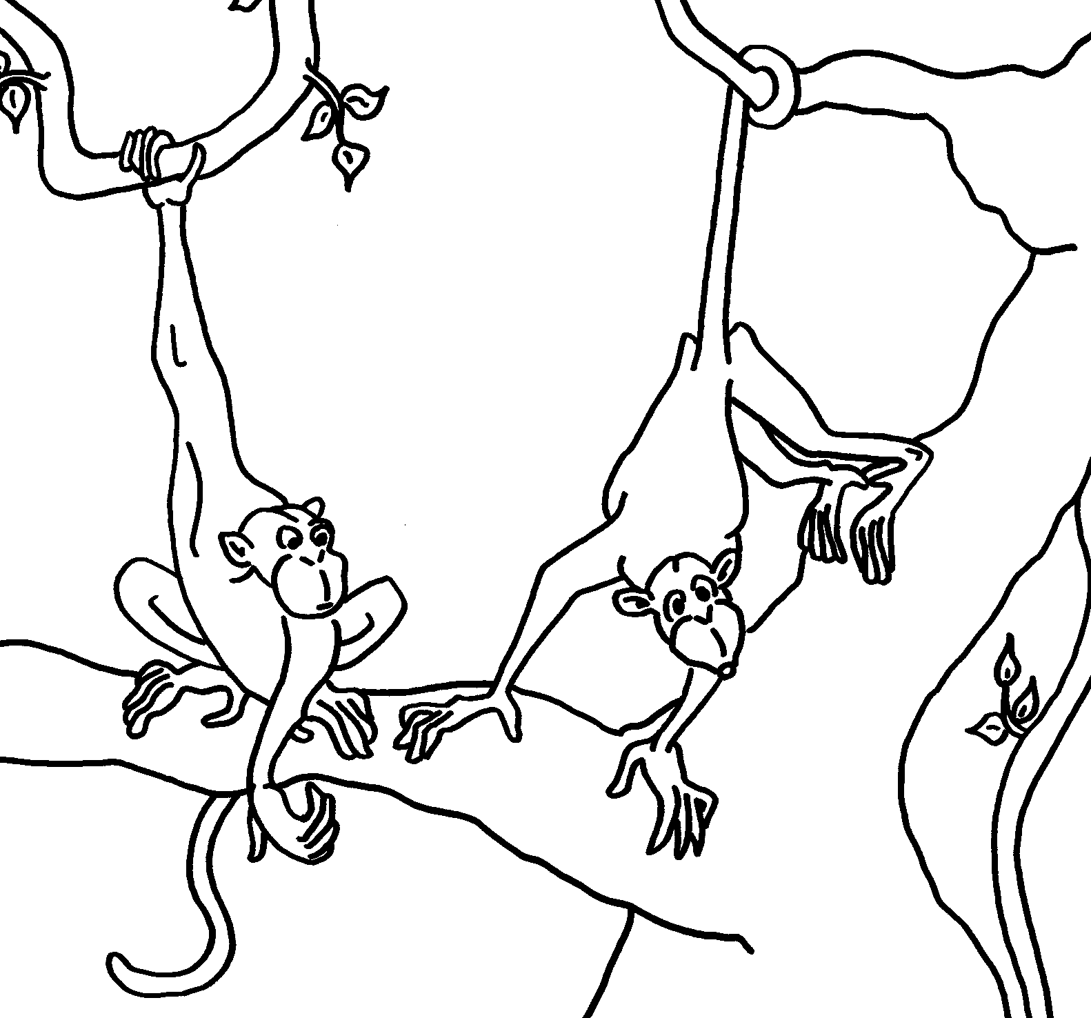 Coloring page: Monkey (Animals) #14232 - Free Printable Coloring Pages