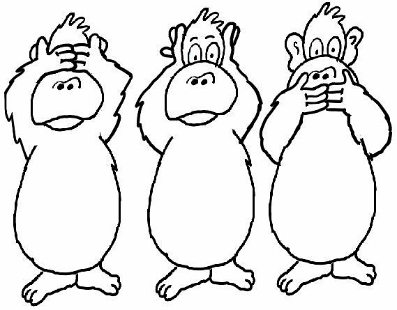 Coloring page: Monkey (Animals) #14258 - Free Printable Coloring Pages