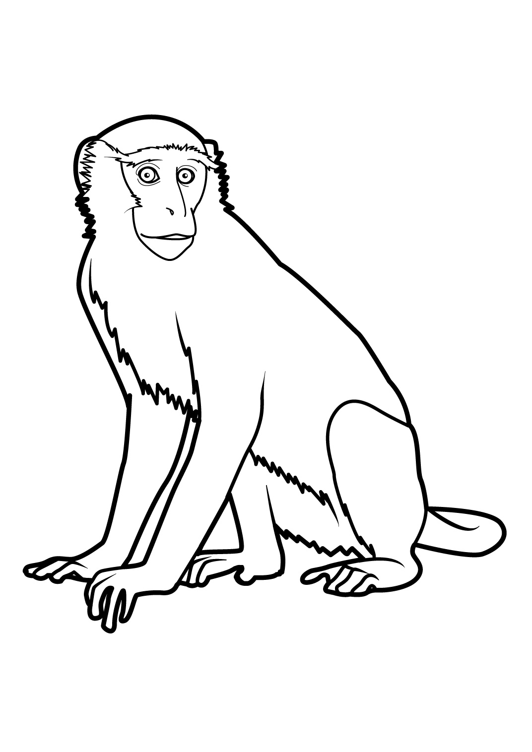 Coloring page: Monkey (Animals) #14259 - Free Printable Coloring Pages