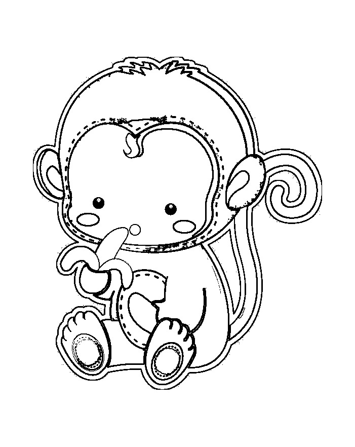 Coloring page: Monkey (Animals) #14283 - Free Printable Coloring Pages