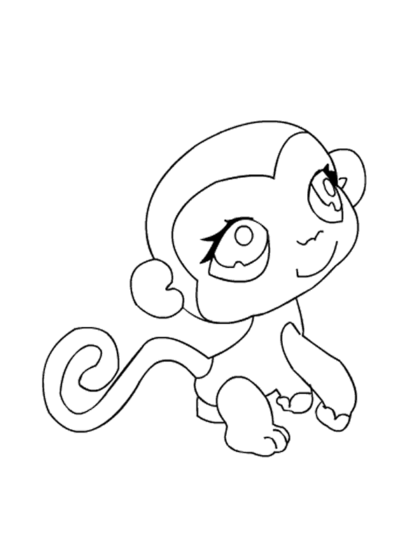 Coloring page: Monkey (Animals) #14297 - Free Printable Coloring Pages