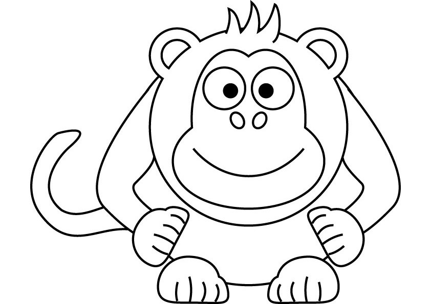 Coloring page: Monkey (Animals) #14299 - Free Printable Coloring Pages