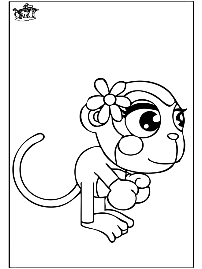 Coloring page: Monkey (Animals) #14306 - Free Printable Coloring Pages