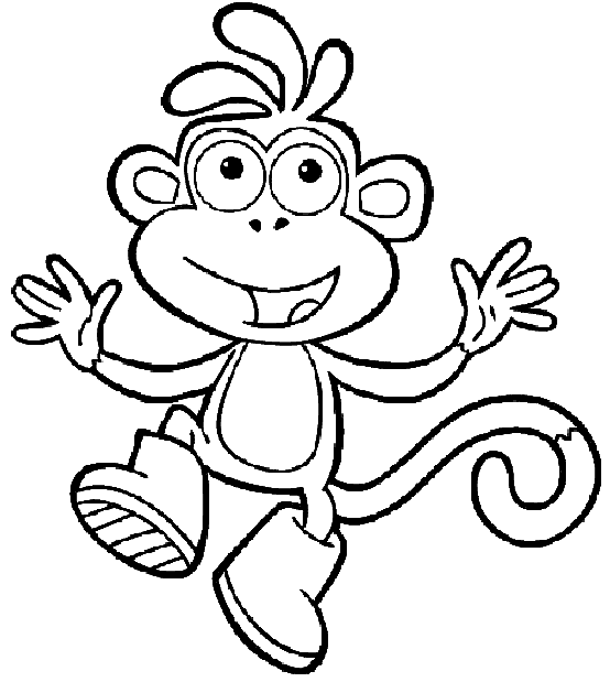 Coloring page: Monkey (Animals) #14308 - Free Printable Coloring Pages