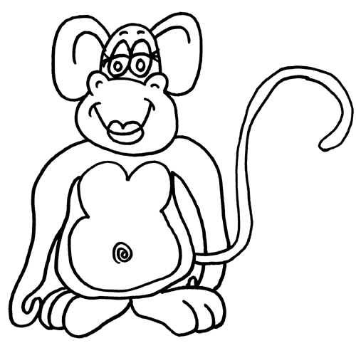 Coloring page: Monkey (Animals) #14316 - Free Printable Coloring Pages