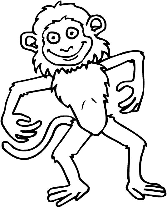 Coloring page: Monkey (Animals) #14317 - Free Printable Coloring Pages