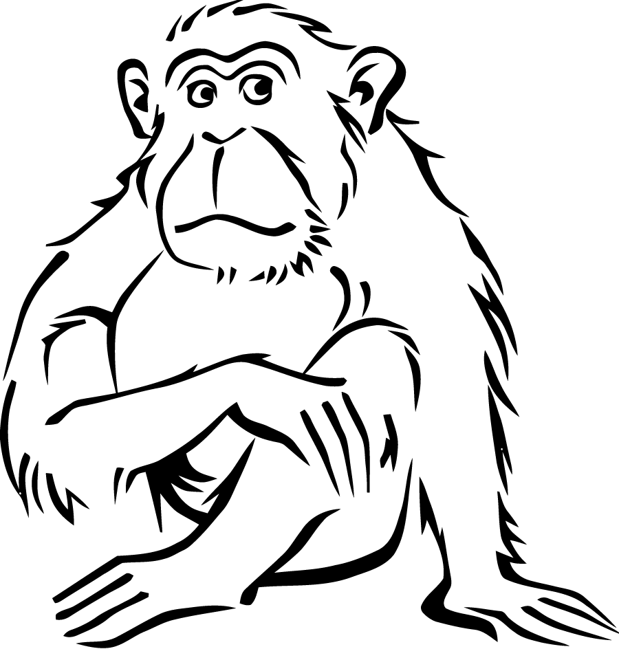 Coloring page: Monkey (Animals) #14320 - Free Printable Coloring Pages