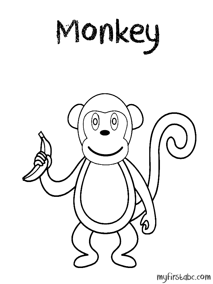 Coloring page: Monkey (Animals) #14322 - Free Printable Coloring Pages
