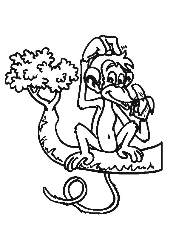 Coloring page: Monkey (Animals) #14327 - Free Printable Coloring Pages