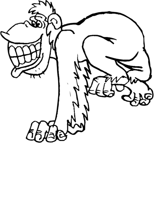 Coloring page: Monkey (Animals) #14329 - Free Printable Coloring Pages