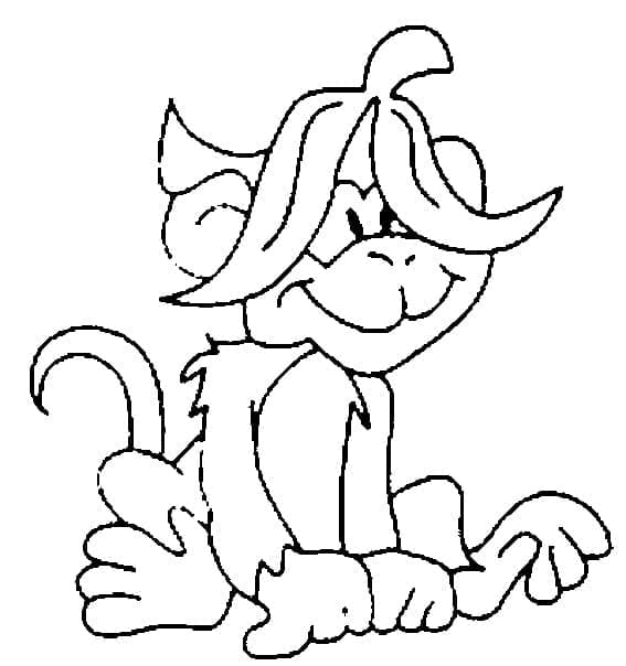 Free printable Monkey coloring page #175032 from Animals collection Free printable Monkey coloring page #175032 from Animals collection