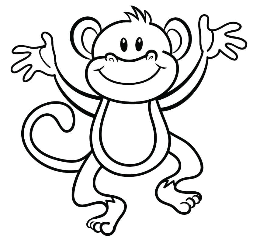 Free printable Monkey coloring page #175041 from Animals collection Free printable Monkey coloring page #175041 from Animals collection