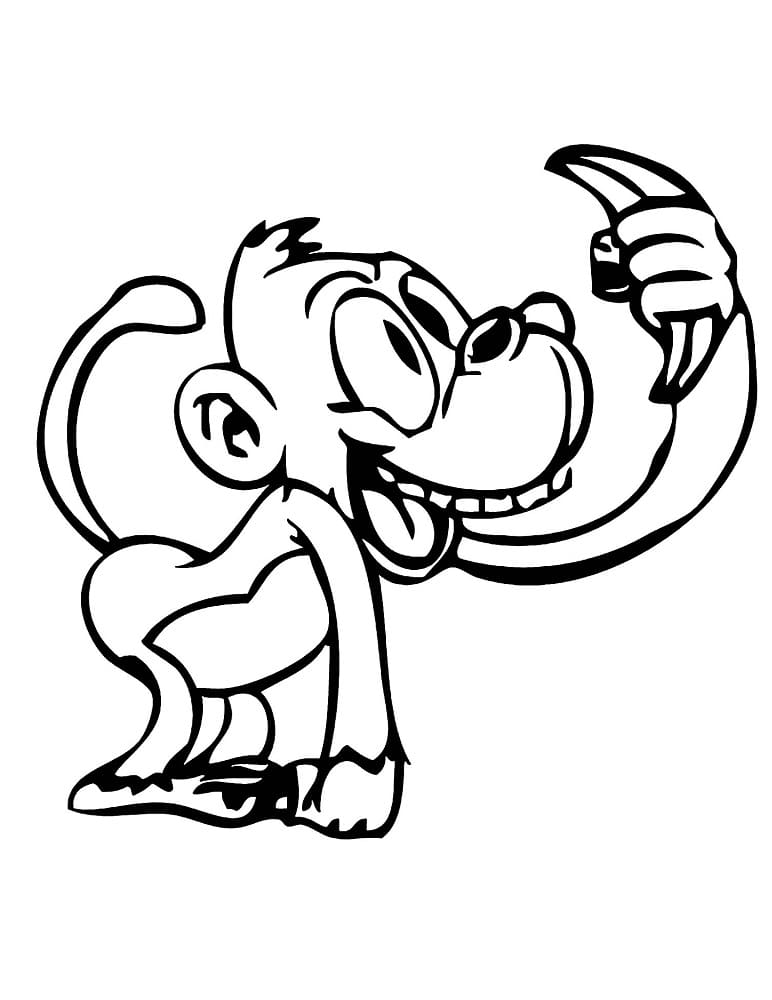 Free printable Monkey coloring page #175044 from Animals collection