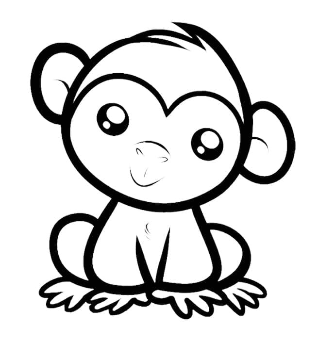 Free printable Monkey coloring page #175051 from Animals collection