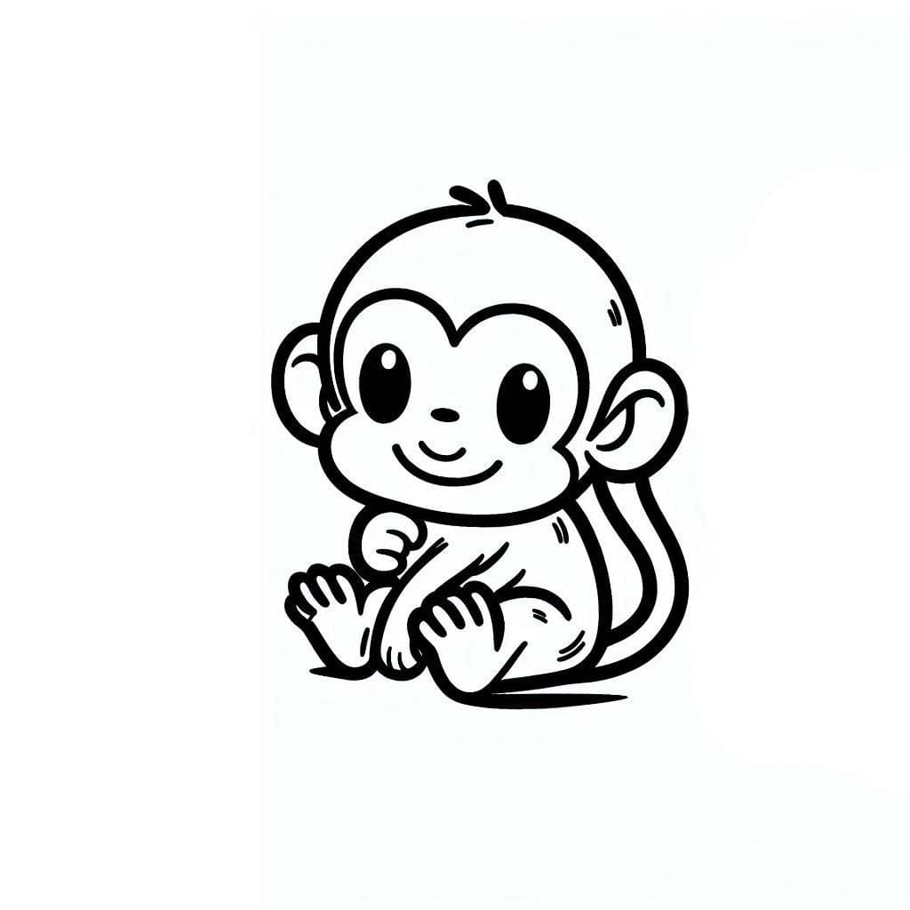 Free printable Monkey coloring page #216785 from Animals collection