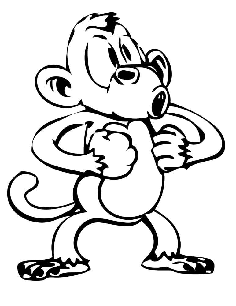 Free printable Monkey coloring page #216795 from Animals collection