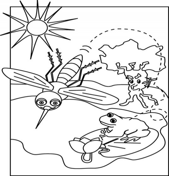 Coloring page: Mosquito (Animals) #11330 - Free Printable Coloring Pages