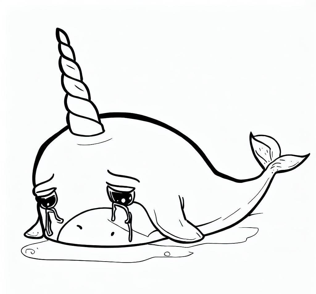 Free printable Narwhal coloring page #186637 from Animals collection Free printable Narwhal coloring page #186637 from Animals collection
