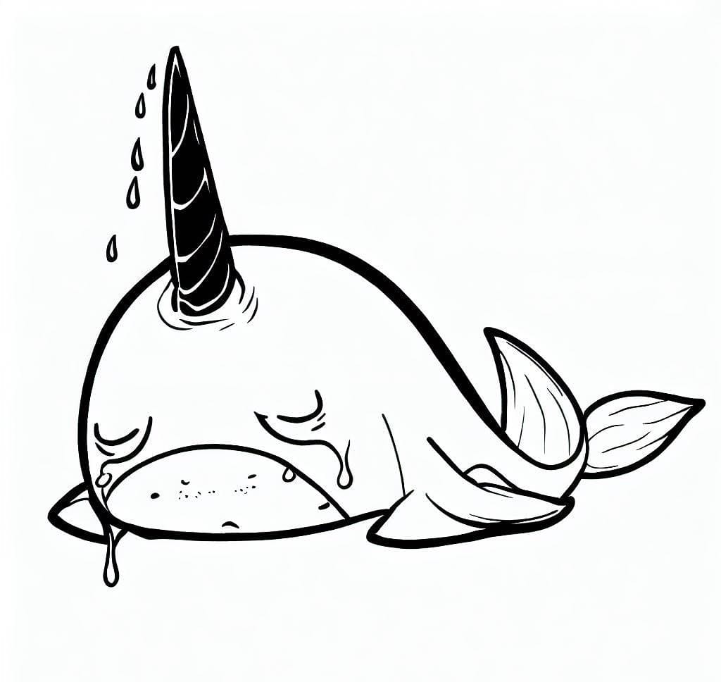 Free printable Narwhal coloring page #186662 from Animals collection