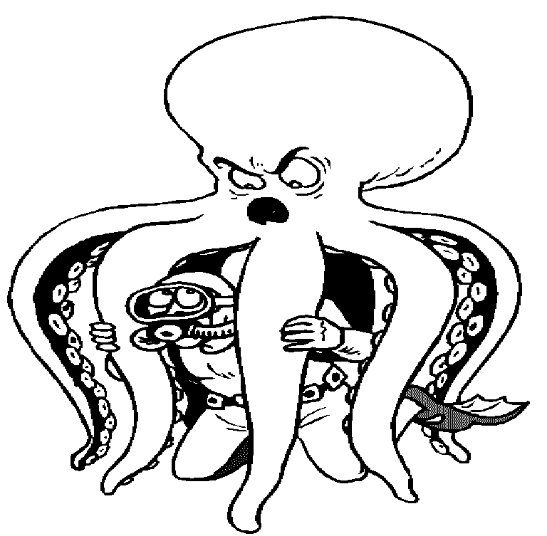Coloring page: Octopus (Animals) #18932 - Free Printable Coloring Pages