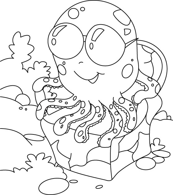 Coloring page: Octopus (Animals) #18986 - Free Printable Coloring Pages