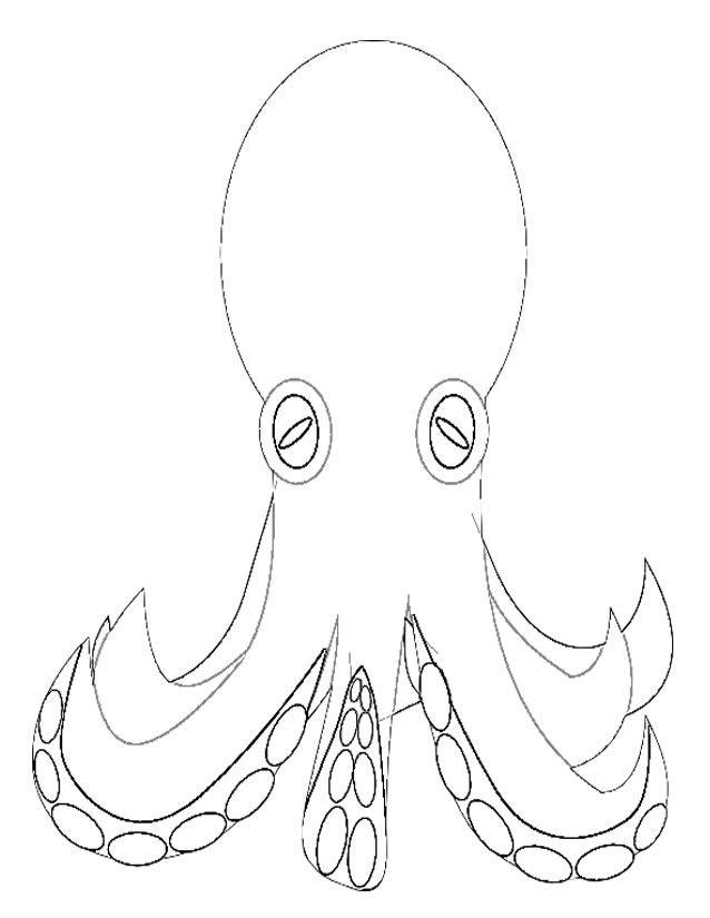 Coloring page: Octopus (Animals) #19002 - Free Printable Coloring Pages