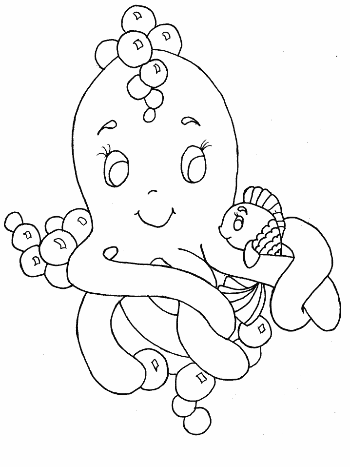 Coloring page: Octopus (Animals) #19025 - Free Printable Coloring Pages