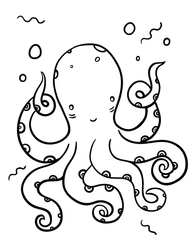 Coloring page: Octopus (Animals) #19050 - Free Printable Coloring Pages